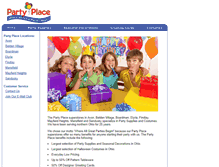 Tablet Screenshot of partyplacesuperstores.com